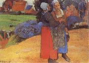 Paul Gauguin Breton Peasants painting